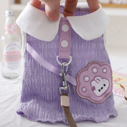 Bichon Summer Thin Clothing, Suitable for Autumn Outings, with Leash Attachment, West Highland Terrier, Yorkshire Terrier Pet Vest, Dog Two-Legged Clothing