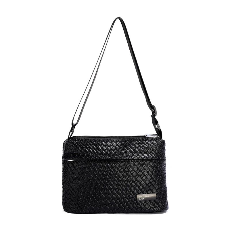 [Tskt Genuine] Casual Embossed Bag for Women, Popular Model 2026 New Shoulder Bag, Outdoor Fitness Black Lightweight Bag