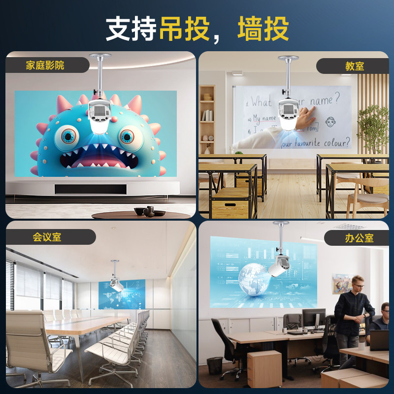 Magcubic Projector Portable Stand Supports Overhead Projection and Wall Projection, Silver Stand with 360-Degree Rotation