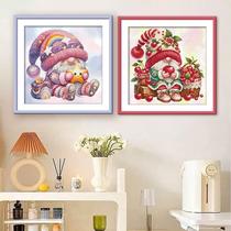 ks cross stitch 2024 new small pieces embroidered by yourself handmade DIY pillow dwarf simple and easy to embroider colorful cloth