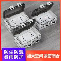 British standard British outdoor waterproof socket outdoor waterproof IP66 rainproof charging plug European style German standard waterproof box