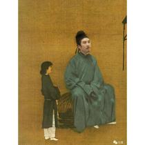 Private tailor-made Hanfu mens round-neck robe with listening to music pictures antique restoration of Tang and Song Dynasty styles other colors can be customized