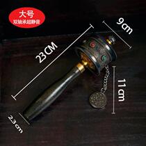 Tibetan handicraft tour photo-taking rotating hand-cranked golden base Tibetan hand-cranked rotating cylinder famous ethnic style props and ornaments