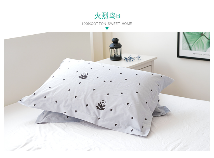 Vỏ gối Jiemeng Bắc Âu Vỏ gối cotton đơn Cotton twill 48 74cm Đơn gối tựa lưng