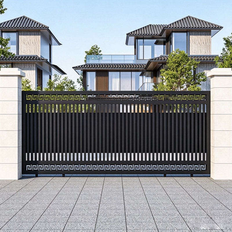 Aluminum Alloy Modern Minimalist Courtyard Door, Outdoor Villa Door, Garage Door, Community Factory Smart Electric Sliding Door Aluminum Alloy Modern Minimalist Courtyard Door, Outdoor Villa Door, Garage Door, Community Factory Smart Electric Sliding Door