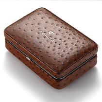 High-end Cuban cigar humidor mens cigarette case portable bag professional cigar box travel cigar cutter set
