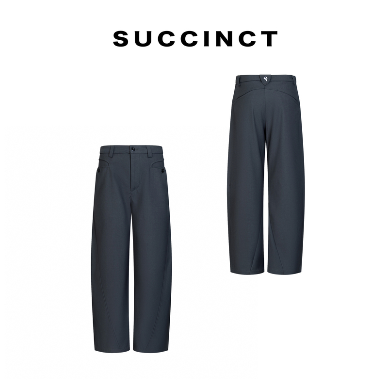 Succinct Button Design, Straight-Leg Casual Slimming Pants for Autumn and Winter Succinct Button Design, Straight-Leg Casual Slimming Pants for Autumn and Winter