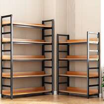 Bookshelf rack floor-standing home multi-layer storage living room bookcase small steel wood shelf storage rack