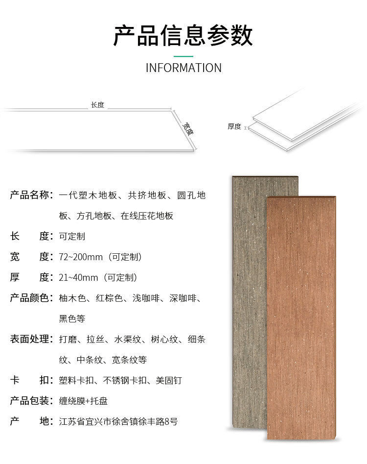товар из китая 立体压花纹塑木地板户外木塑阳台铺设安装庭院室外露台塑木地板厂