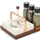 Amazon's new Nordic solid wood square tissue holder hotel restaurant coffee shop napkin rack tissue storage rack