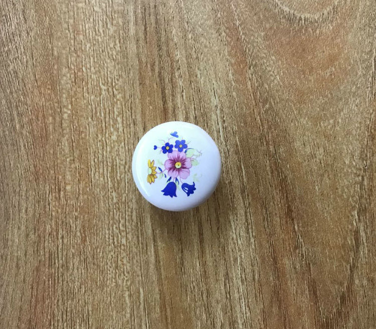 Round single-hole ceramic handle cabinet cabinet cabinet wardrobe wardrobe hardware small handle kitchen door drawer single-hole ceramic handle