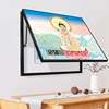 New Chinese-Style Decorative Painting with Clock and Meter Box Cover for Power Supply, Guanyin Switch Cover for Modern Distribution Box