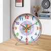 Light Luxury Classroom Cartoon Clock, Simple and Creative Clock, Tabletop Clock for Living Room, Early Education Student Desktop Decoration