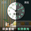 Luminous Wall Clock for Home Bedroom, Creative Punch-Free Radio-Controlled Stylish Clock, Wall-Mounted Living Room Modern Clock