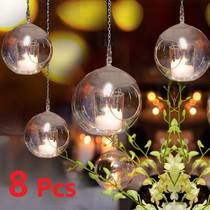 8Pcs 6 8cm Glass Candle Holder Hanging Tealight 6 8 10 12cm