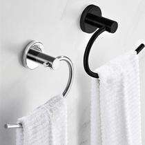 Towel ring no punching 304 stainless steel bathroom towel hanging ring Nordic light luxury bathroom ring hand towel ring