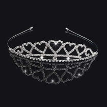 Bridal tiara crown headband Korean Korean version childrens baby headband cute princess rhinestone dance ornaments