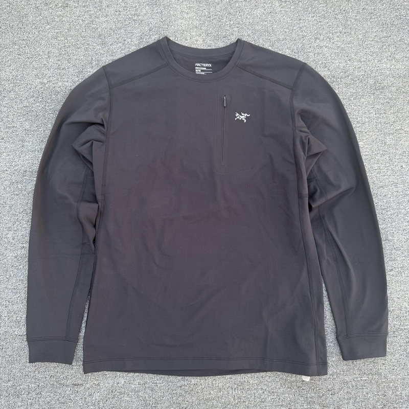 Authentic In-Stock Arcteryx Rho Lt Sv Stand-Up Collar Half-Zip Men's Fleece Comfortable Long-Sleeve T-Shirt