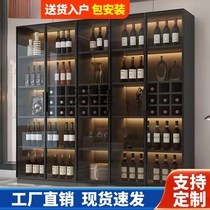 Sx wine cabinet living room restaurant modern simple glass door sideboard wall high-end ready-made home light luxury display cabinet