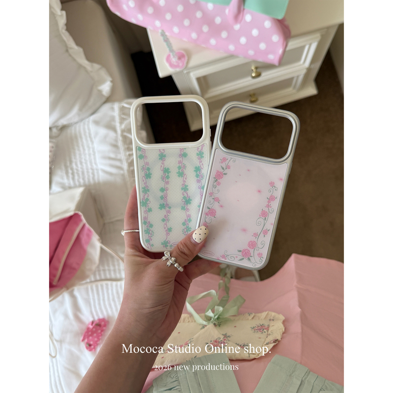 Mococa《Vines & Roses》Vintage Y2K Retro Glossy Armor Silver Edge Magnetic Stand Cute Girl Original Full Protection Phone Case Suitable for 17 Pro Max iPhone 16 Mococa《Vines & Roses》Vintage Y2K Retro Glossy Armor Silver Edge Magnetic Stand Cute Girl Original Full Protection Phone Case Suitable for 17 Pro Max iPhone 16
