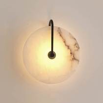 Nordic post-modern simple marble wall lamp creative round dining room living room bedroom bedside study marble wall lamp