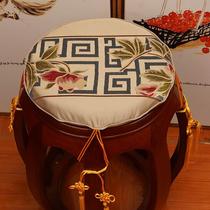 Chinese drum stool thick pad non-slip guzheng mahogany chair rattan round household stool thin cushion chair customized)