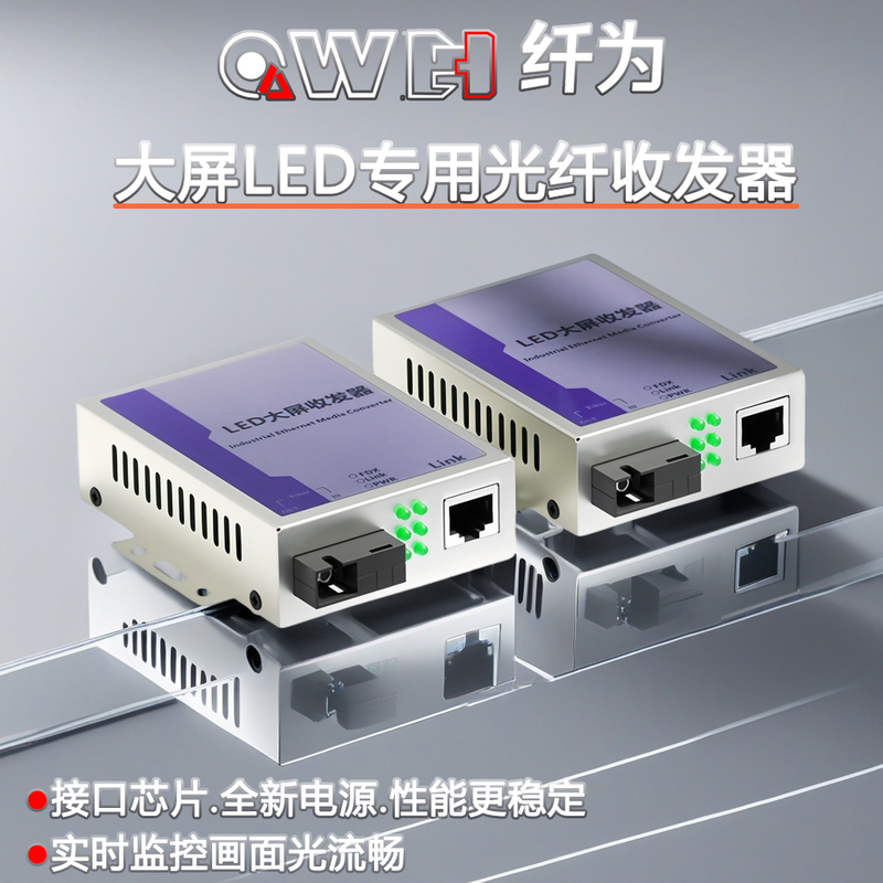 Fiber Optic Transceiver for Led Large Screens, Optical-To-Electrical Converter, 100m Splicing Screen, Gigabit Single-Mode, Multi-Mode, Single-Fiber, Dual-Fiber Sfp Module, Optical-Electrical Converter, Compatible with Novastar, Linx, Raindance, Colorlight