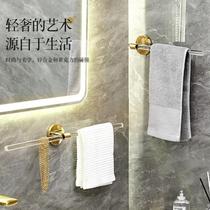 Acrylic towel rack light luxury simple bath towel rack no punching bathroom towel bar toilet bathroom storage rack