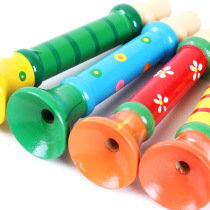 Factory direct sales wooden childrens trumpet toys wooden whistle instruments infant educational early childhood
