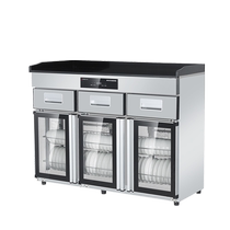 Chigo commercial multi-functional tea and water disinfection cabinet vertical marble box hotel dining cupboard