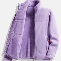 Huagang Camel Cardigan Fleece Jacket Womens Autumn and Winter Jacket Liner Coral Fleece Thickened Polar Fleece Jacket Mens Trendy