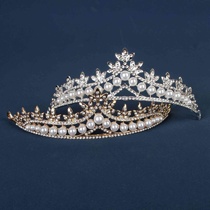 Fashionable and popular crown queen pearl hairpin birthday tiara wedding dress tiara princess crown bridal tiara hair crown
