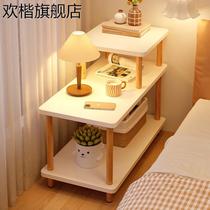Bedside table narrow side home simple small storage rack living room small coffee table next to the sofa several bedroom bedside cabinets