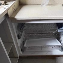 Complete set of accessories for tile cabinets edge strips brick clips kitchen cabinets white aluminum alloy material kitchen stove column slots