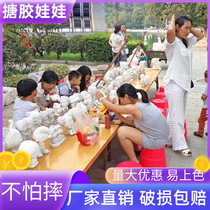 Enamel resistant doll white embryo children DIY coloring large and small ceramic painted white embryo street stall toys