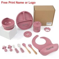 11Pcs Silicone Feeding Sets For Baby Personalized Name Child