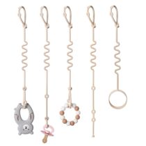 Toy Safety Straps for Baby 5-Pack Silicone Pacifier Clips