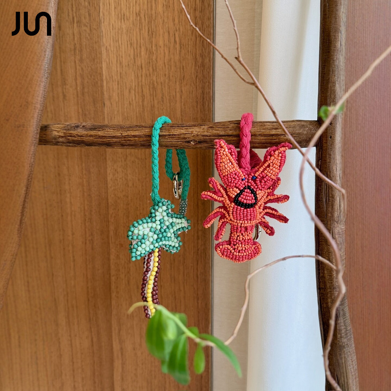 Maison Labiche Handmade Beaded Keychain Pendant Bag Charm 26 Spring/Summer Juneshan