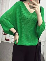 Sexy Women Knitted Pullover Mesh Hollow Top Female Autumn Fa