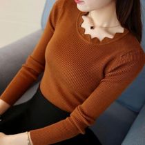 Casual Solid Sweater Women Knitted Slim White Pullover Long