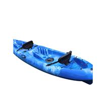 Double kayak canoe thickened plastic rotational molding platform boat with plastic backrest fishing boat