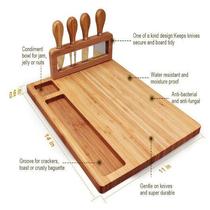 Yixing spot bamboo cheese board cheese board knife and fork four-piece set household fruit bread cutting board chopping board