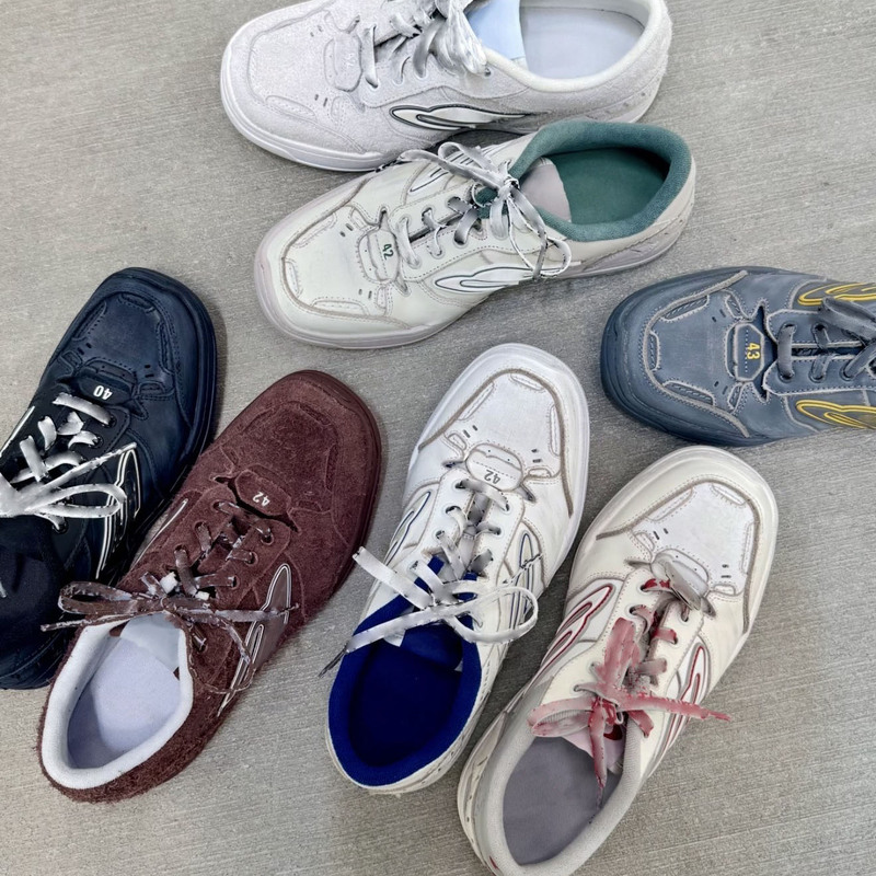 Mm Mi Hua Channel Edition - Vintage Distressed 18Th Generation White Sneakers for Women, Genuine Leather Thick-Soled Height-Increasing Casual Sports Board Shoes for Men Mm Mi Hua Channel Edition - Vintage Distressed 18Th Generation White Sneakers for Women, Genuine Leather Thick-Soled Height-Increasing Casual Sports Board Shoes for Men