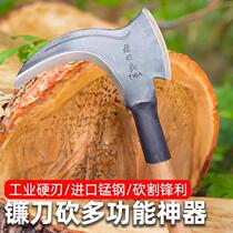 New high manganese steel cutting sickle for cutting trees weeding and corn outdoor agricultural lawn mower artifact long scimitar for cutting firewood