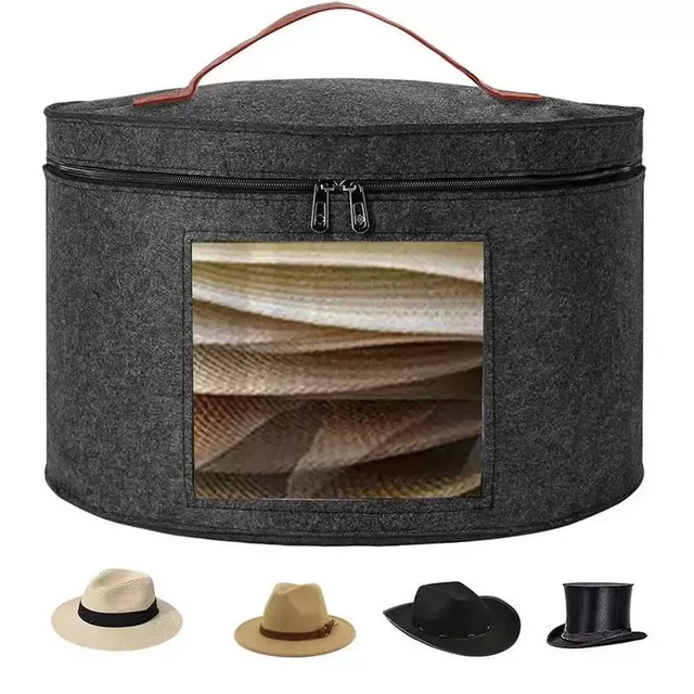 Hat storage box top hat fisherman hat storage bag large brim sun hat storage portable pressure-proof and dust storage tool