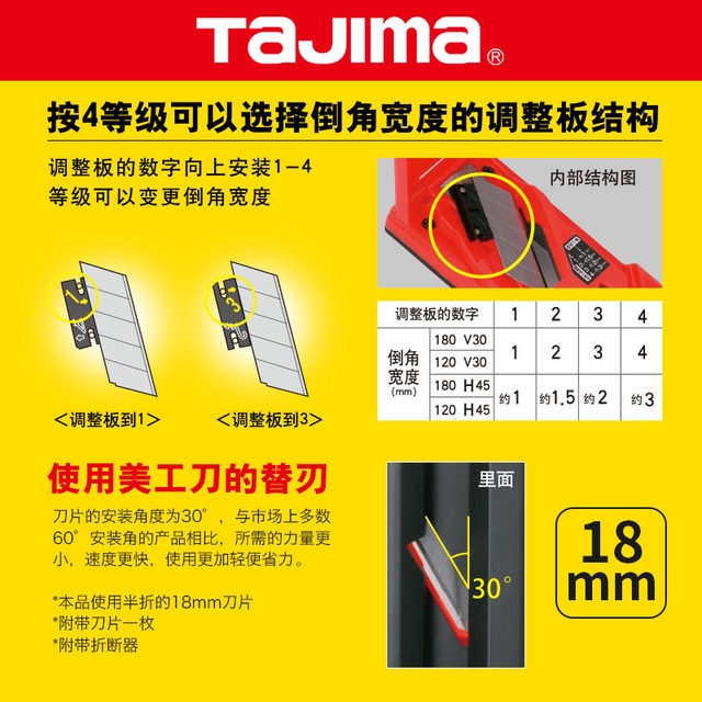 German Premium Imported Tajia Tajima Planer Blade Woodworking Plane 30 Degree 45 Degree Chamfering Plane Mini Plane