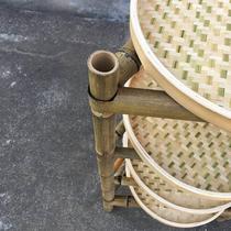Bamboo shelf storage rack bamboo dustpan hot pot rack bamboo products multi-layer bamboo tripod vegetable rack natural