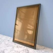 Bookcase aluminum alloy flat door cabinet door shoe cabinet simple narrow wardrobe glass tempered glass wine cabinet side door customization