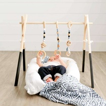 Decorative Nordic style childrens room fitness equipment newborn baby baby fitness rack Nordic wooden crafts
