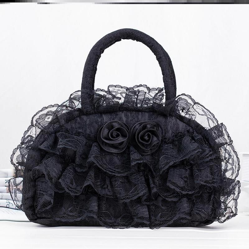 Lolita Bag 2026 New Fabric Mom Bag Retro Lace Bag Hollow Lace Fabric Bag Ladylike Versatile Small Tote Lolita Bag 2026 New Fabric Mom Bag Retro Lace Bag Hollow Lace Fabric Bag Ladylike Versatile Small Tote